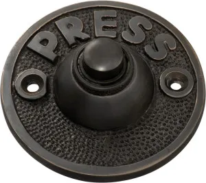Federation Bell Press - Antique Copper by Tradco, a Door Hardware for sale on Style Sourcebook