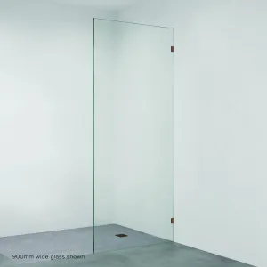 Rectangular Fixed Frameless Glass Shower Panel, Brushed Copper by Fienza, a Shower Screens & Enclosures for sale on Style Sourcebook