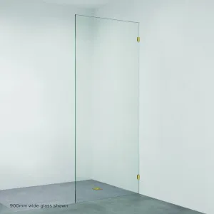 Rectangular Fixed Frameless Glass Shower Panel, Urban Brass by Fienza, a Shower Screens & Enclosures for sale on Style Sourcebook