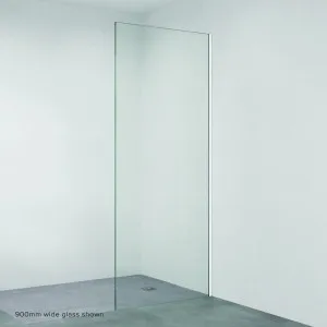 Rectangular Fixed Frameless Glass Shower Panel with Channel, Chrome by Fienza, a Shower Screens & Enclosures for sale on Style Sourcebook