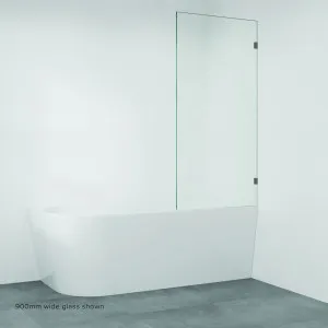 Rectangular Fixed Frameless Glass Bath Panel, Gun Metal by Fienza, a Bathtubs for sale on Style Sourcebook