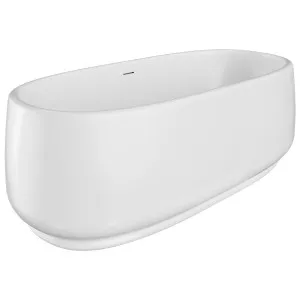 Eden Freestanding Acrylic Bath, 1750mm, Gloss White with overflow by Fienza, a Bathtubs for sale on Style Sourcebook