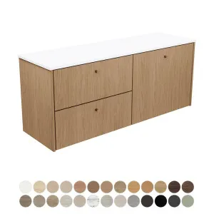 Salisbury 1500 Double Bowl Wall Hung Cabinet, Solid Surface or Silica Free Stone Top by Fienza, a Vanities for sale on Style Sourcebook