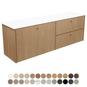 Salisbury 1800 Single Bowl Wall Hung Cabinet, Left Bowl, Concrete Top by Fienza, a Vanities for sale on Style Sourcebook