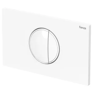 Halo Round Button Flush Plate, Gloss White by Fienza, a Toilets & Bidets for sale on Style Sourcebook