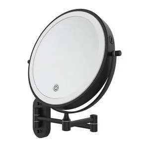 Swivel LED Magnifying Mirror, Matte Black by Fienza, a Illuminated Mirrors for sale on Style Sourcebook