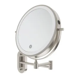 Swivel LED Magnifying Mirror, Brushed Nickel by Fienza, a Illuminated Mirrors for sale on Style Sourcebook