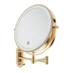 Swivel LED Magnifying Mirror, Urban Brass by Fienza, a Illuminated Mirrors for sale on Style Sourcebook