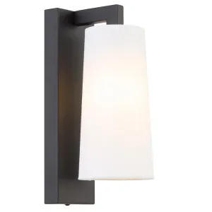 Telbix Lavis Modern Tapered Fabric Shade Wall Light - Black by Telbix, a Wall Lighting for sale on Style Sourcebook
