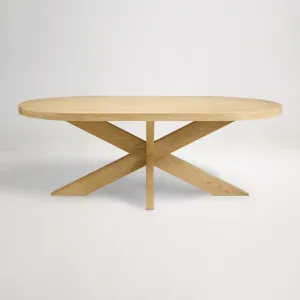 Galaxy Oval Dining Table, Oak, by Lounge Lovers by Lounge Lovers, a Dining Tables for sale on Style Sourcebook