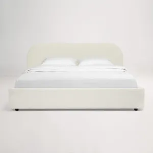 Arlo Storage King Bed (Curved Headboard) Frame, Ivory, by Lounge Lovers by Lounge Lovers, a Beds & Bed Frames for sale on Style Sourcebook