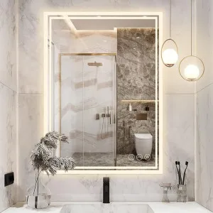 Anti-Fog LED Bathroom Vanity Mirror 50cm x 70cm by Luxe Mirrors, a Illuminated Mirrors for sale on Style Sourcebook