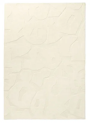 Arlette Cream Carved Wool Rug by Miss Amara, a Contemporary Rugs for sale on Style Sourcebook