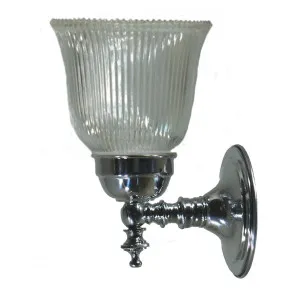 Kline Wall Light with Zipper 23 Clear Shade, Chrome by Lighting Inspirations, a Wall Lighting for sale on Style Sourcebook