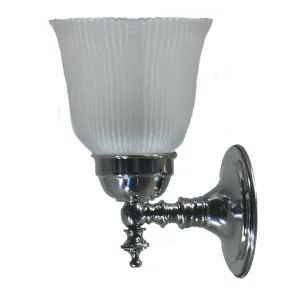 Kline Wall Light with Zipper 23 Frost Shade, Chrome by Lighting Inspirations, a Wall Lighting for sale on Style Sourcebook
