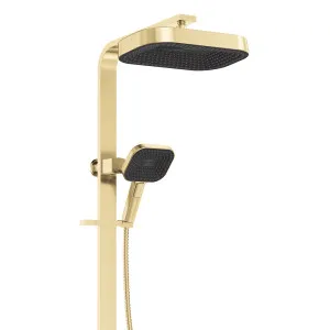 Kuro Deluxe Twin Shower Soft Square Head, Urban Brass by Fienza, a Shower Heads & Mixers for sale on Style Sourcebook