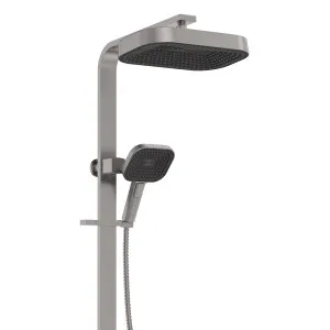 Kuro Deluxe Twin Shower Soft Square Head, Gun Metal by Fienza, a Shower Heads & Mixers for sale on Style Sourcebook