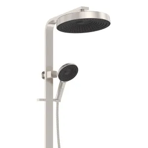 Kuro Deluxe Twin Shower Round Head, Brushed Nickel by Fienza, a Shower Heads & Mixers for sale on Style Sourcebook