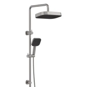 Kuro Twin Shower, Soft Square Head, Gun Metal by Fienza, a Shower Heads & Mixers for sale on Style Sourcebook