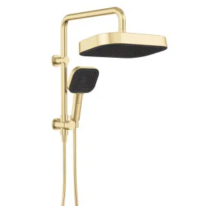 Kuro Twin Half-Rail Shower, Soft Square Head, Urban Brass by Fienza, a Shower Heads & Mixers for sale on Style Sourcebook