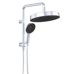 Kuro Twin Half-Rail Shower, Round Head, Chrome by Fienza, a Shower Heads & Mixers for sale on Style Sourcebook