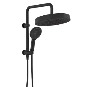 Kuro Twin Half-Rail Shower, Round Head, Matte Black by Fienza, a Shower Heads & Mixers for sale on Style Sourcebook