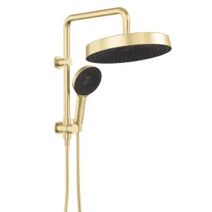 Kuro Twin Half-Rail Shower, Round Head, Urban Brass by Fienza, a Shower Heads & Mixers for sale on Style Sourcebook