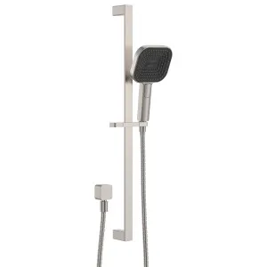 Kuro Rail Shower Soft Square Head , Brushed Nickel by Fienza, a Shower Heads & Mixers for sale on Style Sourcebook