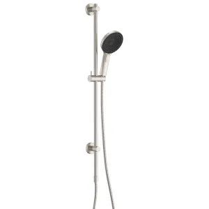 Kuro Rail Shower Round, Brushed Nickel by Fienza, a Shower Heads & Mixers for sale on Style Sourcebook