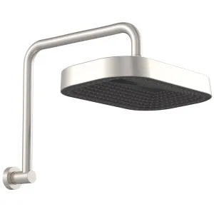 Kuro Gooseneck Shower Arm Set, Soft Square Head, Brushed Nickel by Fienza, a Shower Heads & Mixers for sale on Style Sourcebook