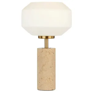 Telbix Deana Modern Travertine Table Lamp - Beige by Telbix, a Lamps for sale on Style Sourcebook