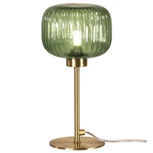 Oriel Lighting Alto Ribbed Optic Glass Table Lamp - Green by Oriel Lighting, a Lamps for sale on Style Sourcebook