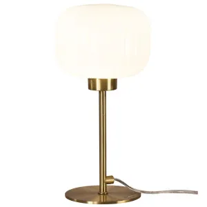 Oriel Lighting Alto Ribbed Optic Glass Table Lamp - Opal by Oriel Lighting, a Lamps for sale on Style Sourcebook