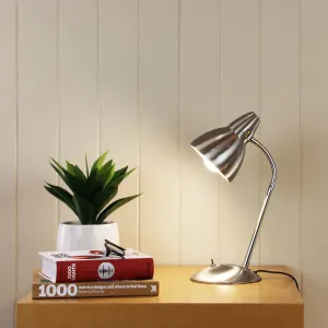 Oriel Lighting Trax Flexible Gooseneck Desk Lamp - Brushed Chrome by Oriel Lighting, a Lamps for sale on Style Sourcebook