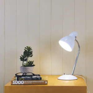 Oriel Lighting Trax Flexible Gooseneck Desk Lamp - White by Oriel Lighting, a Lamps for sale on Style Sourcebook