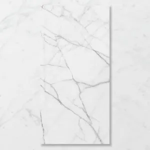 Aphrodite Statuario Tide (Satin) 1200x600 by Sanctuary Makers, a Stone Look Tiles for sale on Style Sourcebook