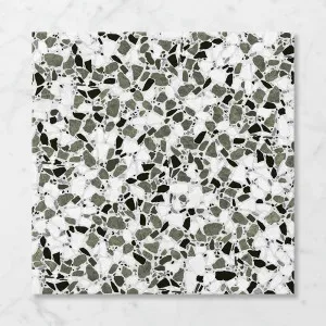 Terra Kosmo Deep Olive (Satin) 600x600 by Sanctuary Makers, a Terrazzo Look Tiles for sale on Style Sourcebook