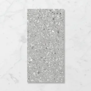Terra Lusso Steel (Satin) 300x600 by Sanctuary Makers, a Terrazzo Look Tiles for sale on Style Sourcebook