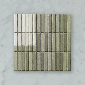 Zen Kit Kat (100x14) Matcha (Gloss) 300x300 by Sanctuary Makers, a Mosaic Tiles for sale on Style Sourcebook