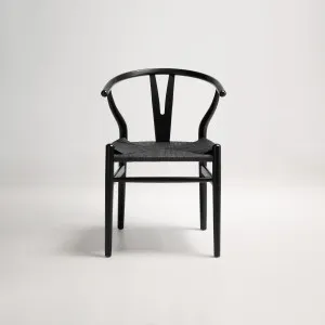 Wishbone Ark Dining Chair - Rubber Wood, Ash Black, by Lounge Lovers by Lounge Lovers, a Dining Chairs for sale on Style Sourcebook