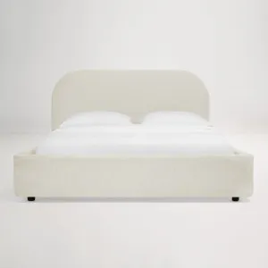 Arlo Storage Queen Bed (Curved Headboard) Frame, Ivory, by Lounge Lovers by Lounge Lovers, a Beds & Bed Frames for sale on Style Sourcebook