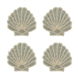 Venus S/4 Beaded Coasters 10cm Seafoam by Coast to Coast, a Tableware for sale on Style Sourcebook