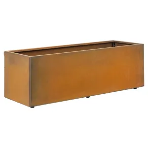 Denver 120x40x40cm Corten Steel Rectangular Planter, Rust by Schots, a Baskets, Pots & Window Boxes for sale on Style Sourcebook