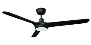 Ventair Spyda 55" DC Ceiling Fan with LED Light and Wall Control - Black by Ventair, a Ceiling Fans for sale on Style Sourcebook