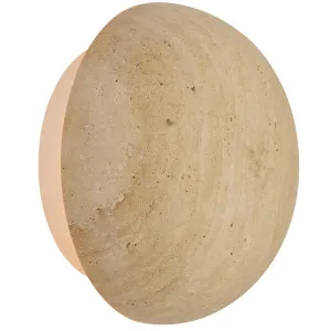 Telbix Casar Travertine Eclipse LED Wall Light - Beige by Telbix, a Wall Lighting for sale on Style Sourcebook