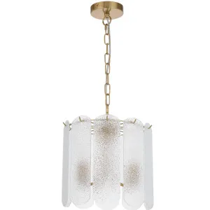 Telbix Samona Pendant with Textured Glass Shade - Antique Gold by Telbix, a Lighting for sale on Style Sourcebook