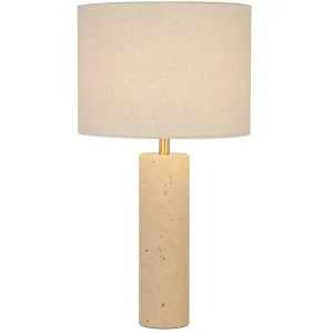 Telbix Polano Modern Travertine Table Lamp - Large by Telbix, a Lamps for sale on Style Sourcebook