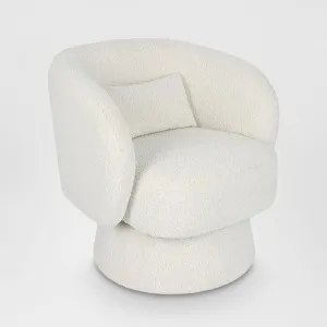 Selena Swivel Chair Vanilla Boucle by Florabelle Living, a Chairs for sale on Style Sourcebook