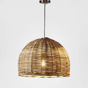 Rattan Ceiling Pendant Small Natural by Emac & Lawton, a Pendant Lighting for sale on Style Sourcebook