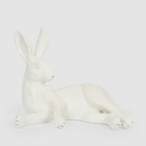 Henry Hare Lying White by Florabelle Living, a Statues & Ornaments for sale on Style Sourcebook